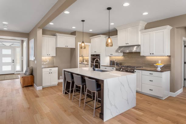 kitchen in newly constructed luxury home